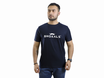 Bhokals Printed Round Neck Cotton Men T-Shirt
