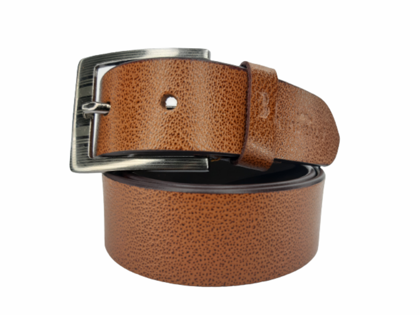 Bhokals Men Tan Texture Leather Belt