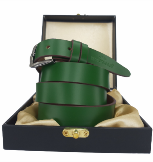 Bhokals Women Green Leather Belt