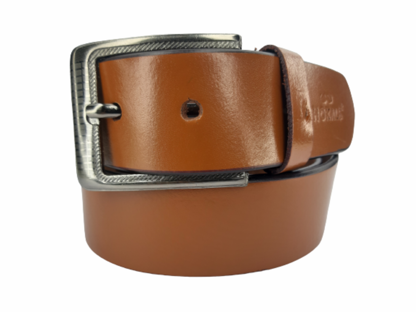 Bhokals Men Solid Tan Formal Leather Belt