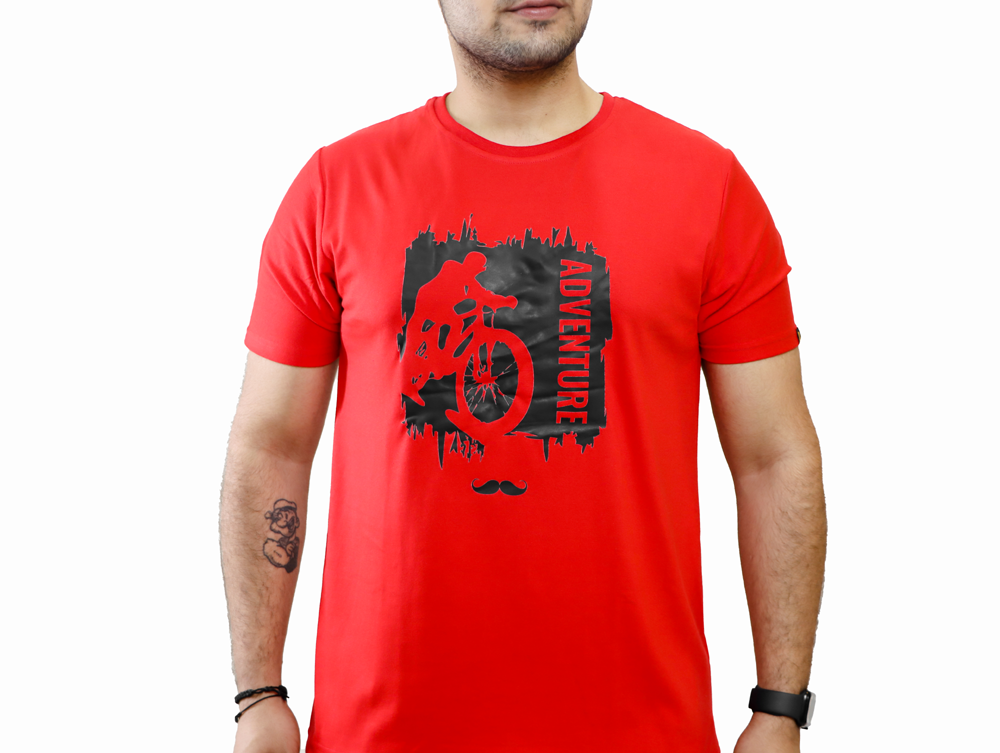 Adventure Printed Round Neck Cotton Men T-Shirt