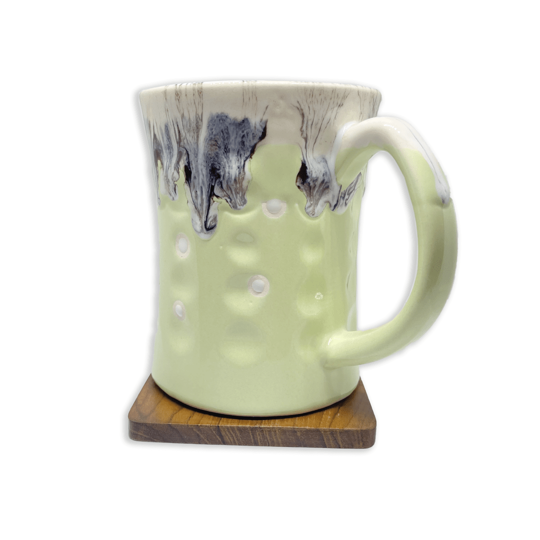 Bhokals Big Dots Light Green Round Coffee Mug