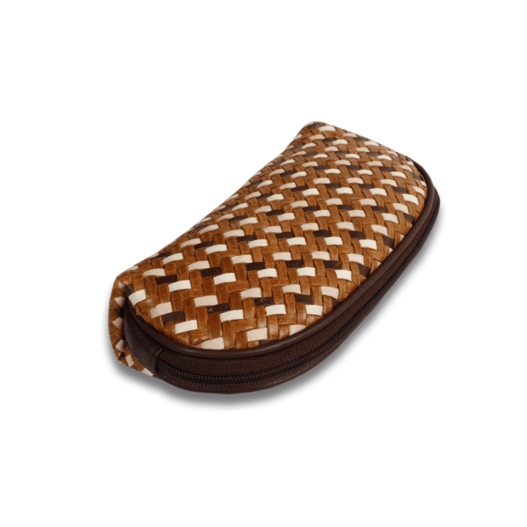 Leather Tan Weave Batua Women Wallet