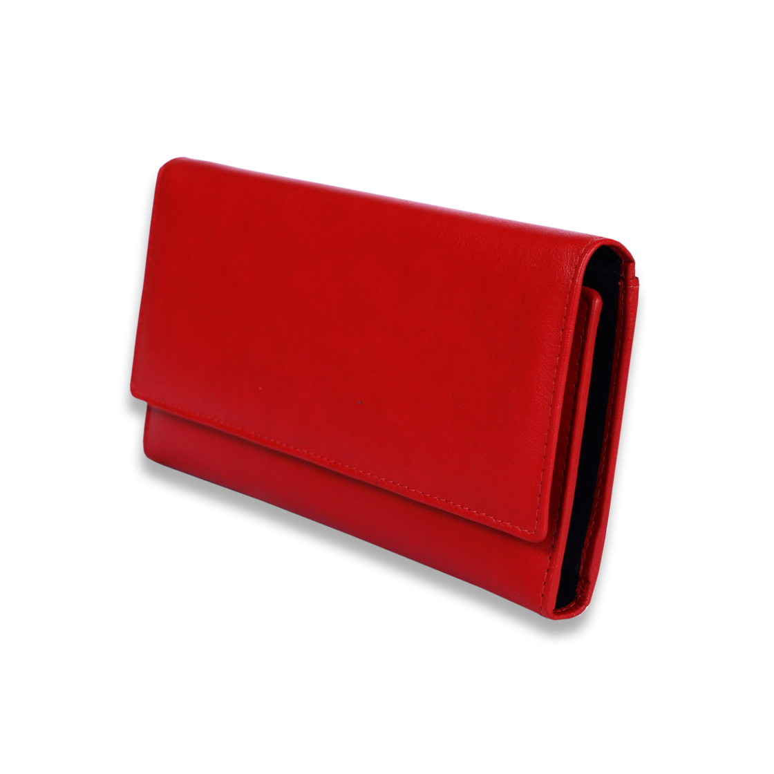 Leather Solid Red Women Wallet