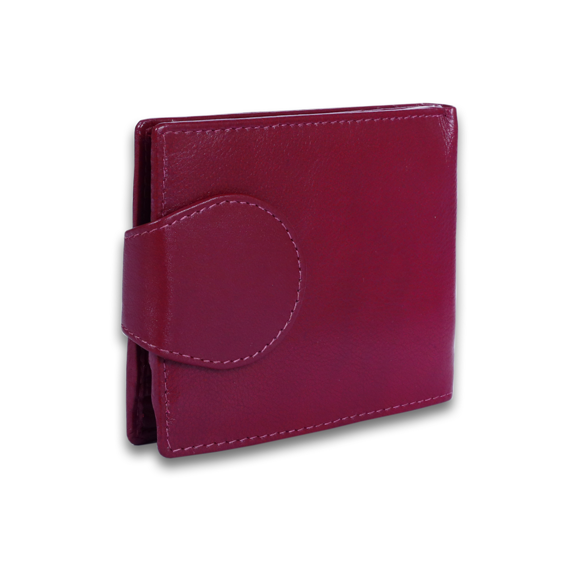 Leather Solid Purple Women Pocket Wallet