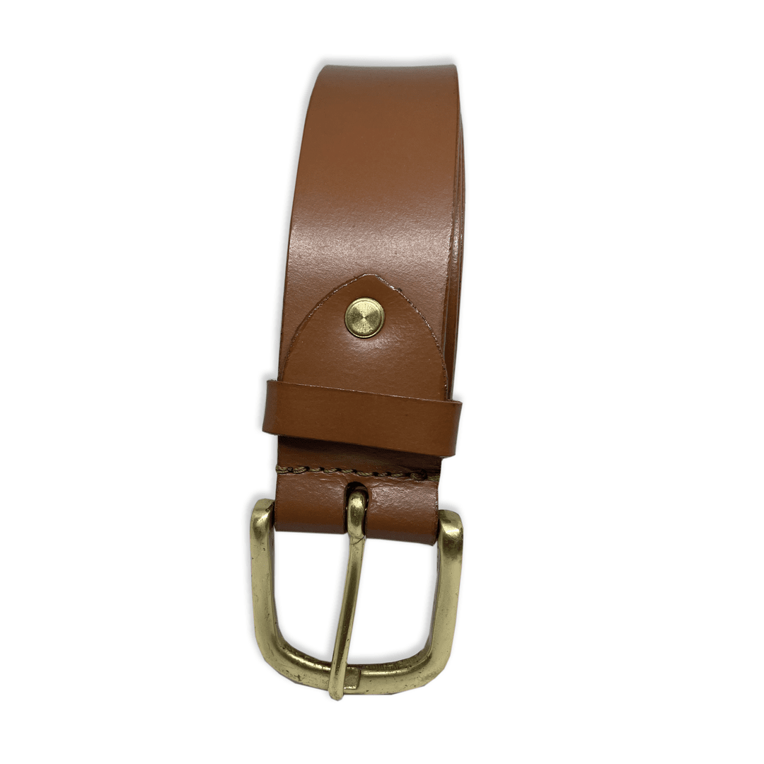 Bhokals Men Solid Tan Leather Belt