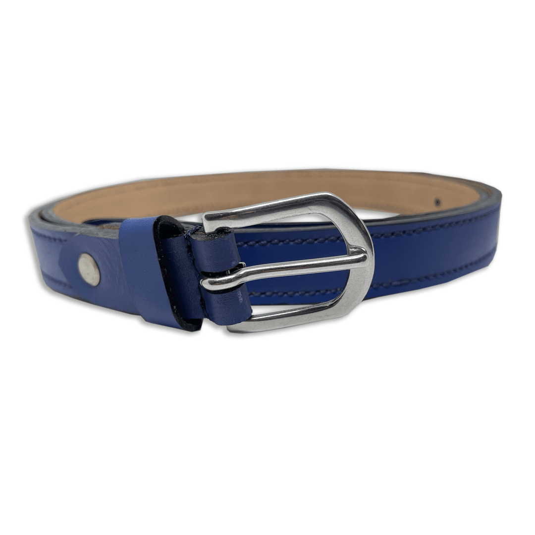 Bhokals Women Solid Blue Leather Belt