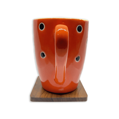 Bhokals Dots Printed Orange Yellow Coffee Mug