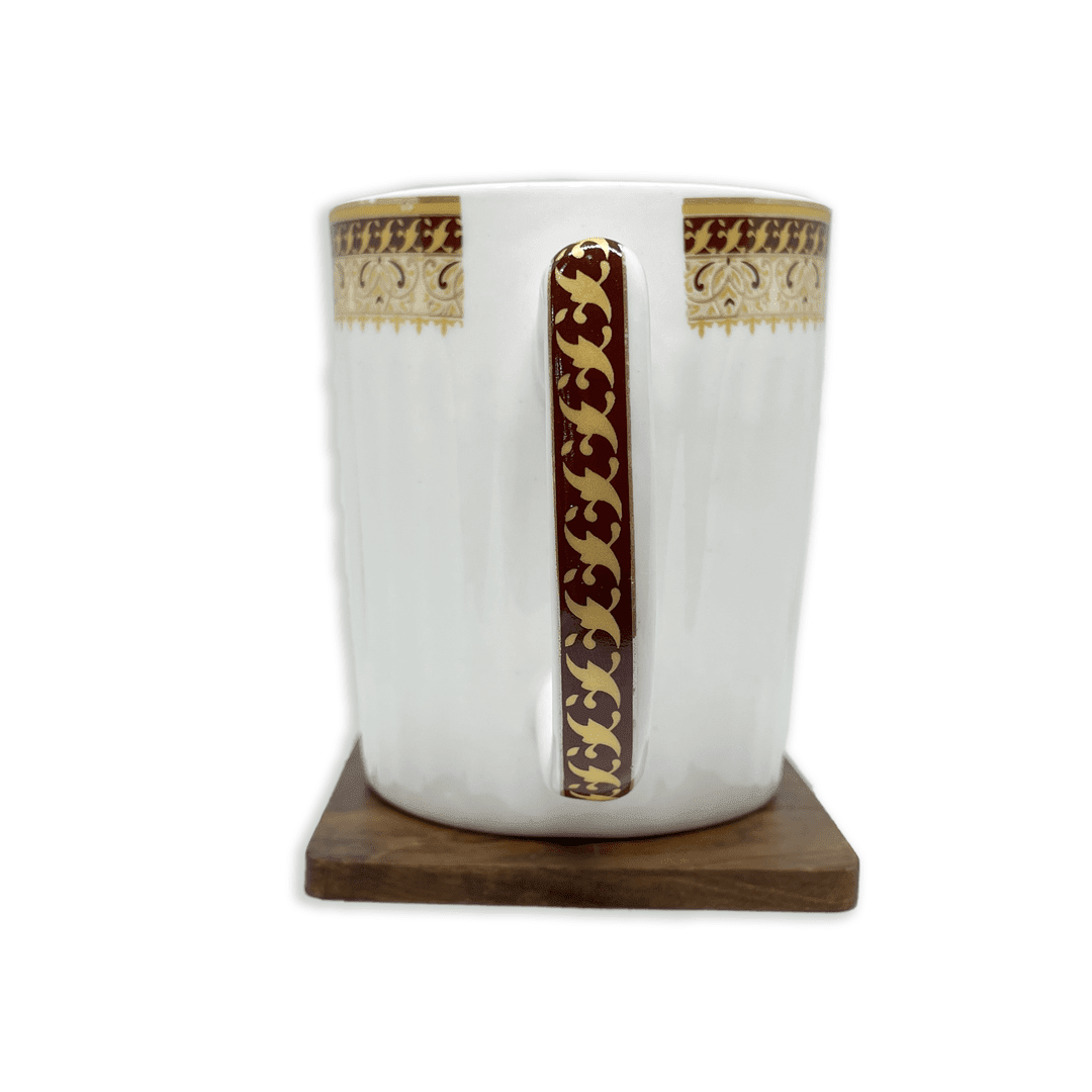 Bhokals Border Texture Round White Coffee Mug