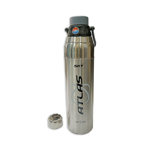 Sky Atlas Printed 1600ml  Silver Pu Layer Steel Water Bottle