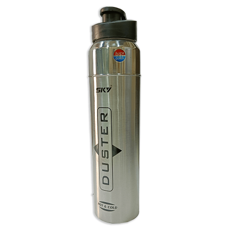 Sky Duster Printed 1400ml  Silver Pu Layer Steel Water Bottle