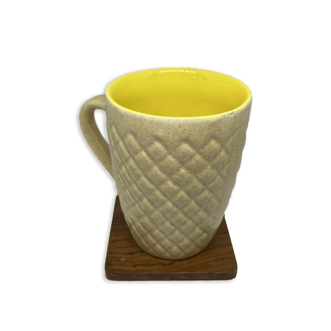Bhokals Bone China Yellow Cream Coffee Mug