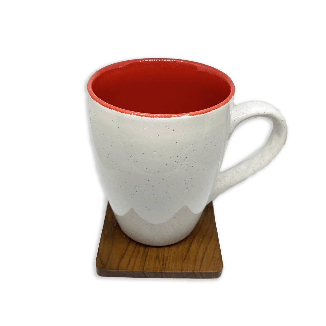 Bhokals Dots Print Tan Brown White Coffee Mug