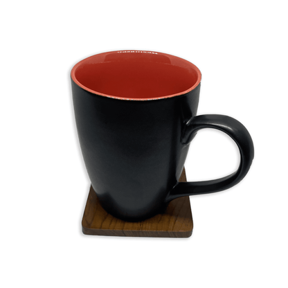 Bhokals Dual Print Red Solid Black Coffee Mug
