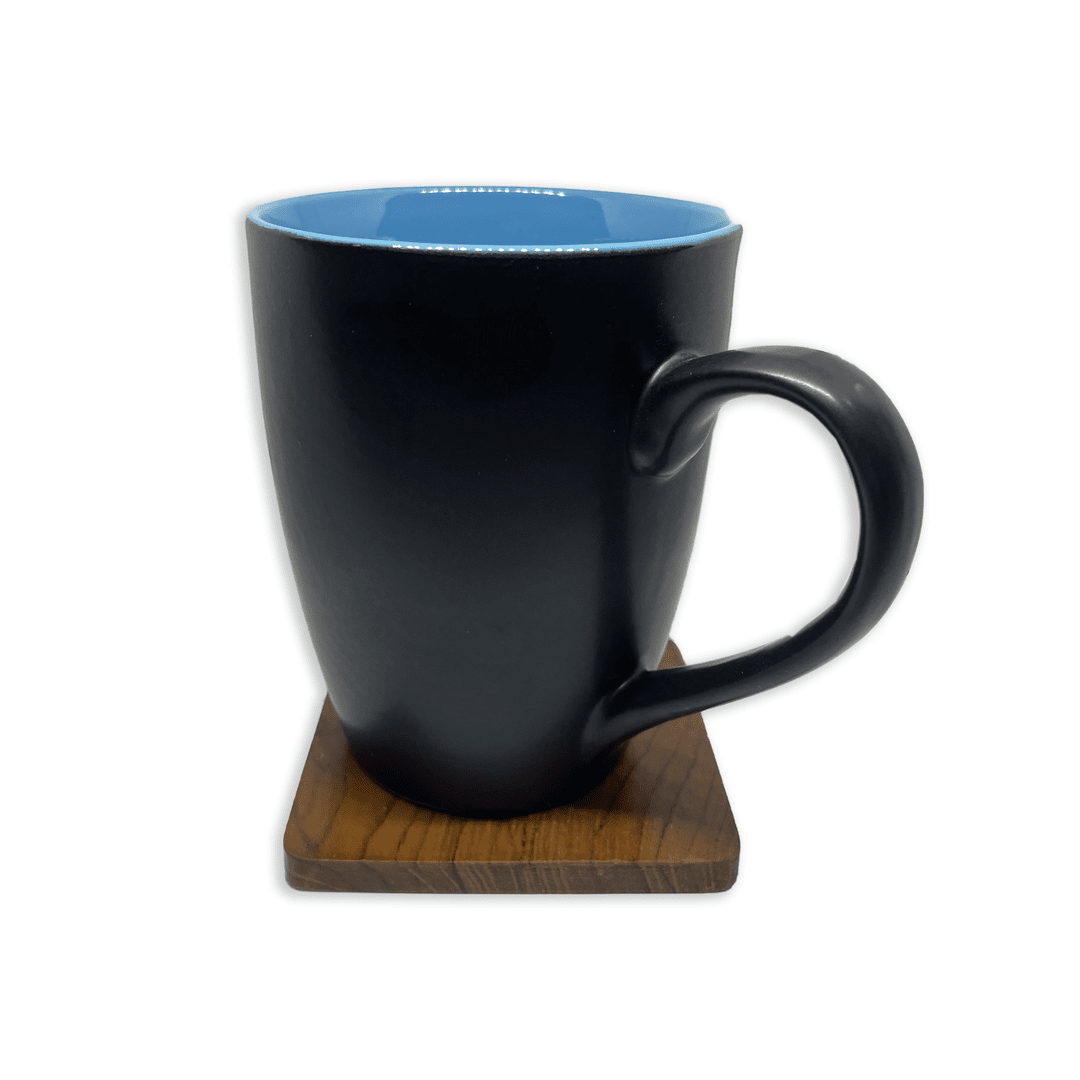 Bhokals Dual Print Sky Blue Solid Black Coffee Mug