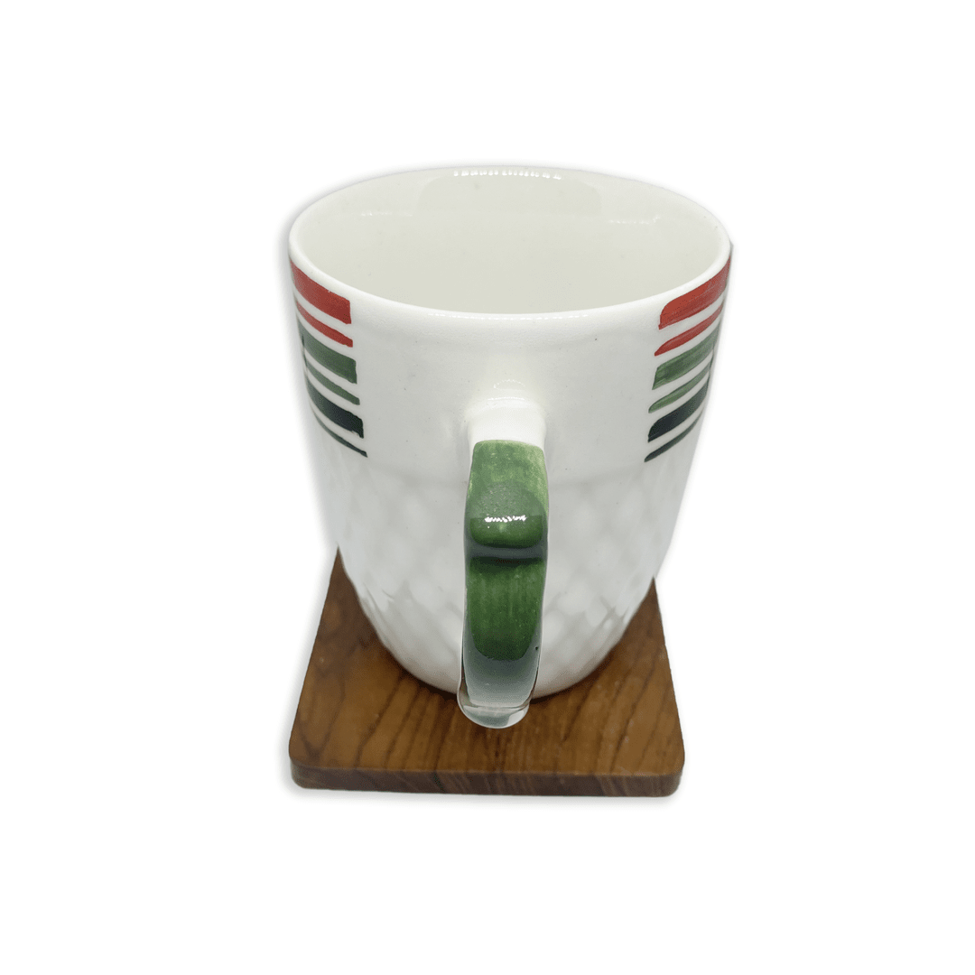 Bhokals Multi Line Printed White Coffee Mug
