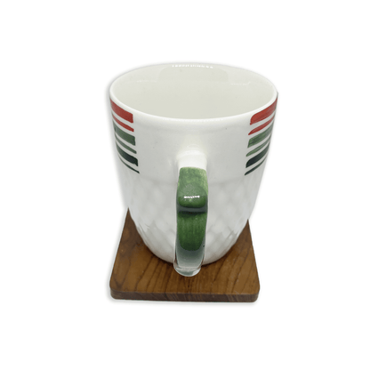 Bhokals Multi Line Printed White Coffee Mug