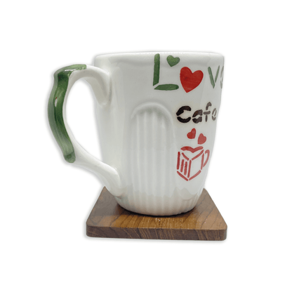 Bhokals Love Cafe Printed White Coffee Mug