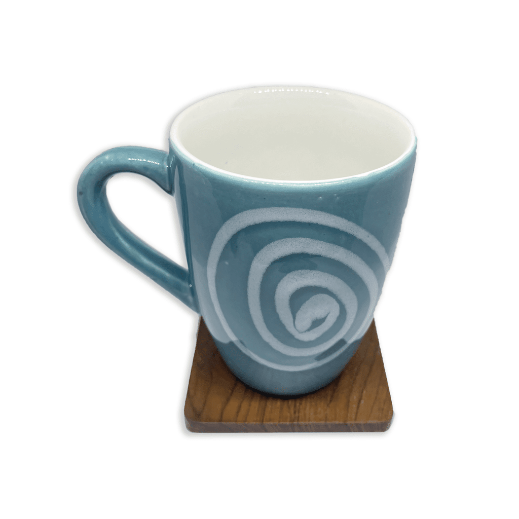 Bhokals Circle Printed Sea Green Coffee Mug