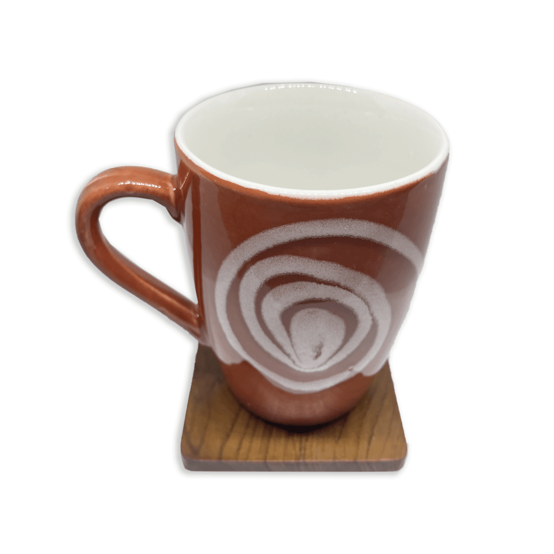 Bhokals Circle Printed Brown Coffee Mug