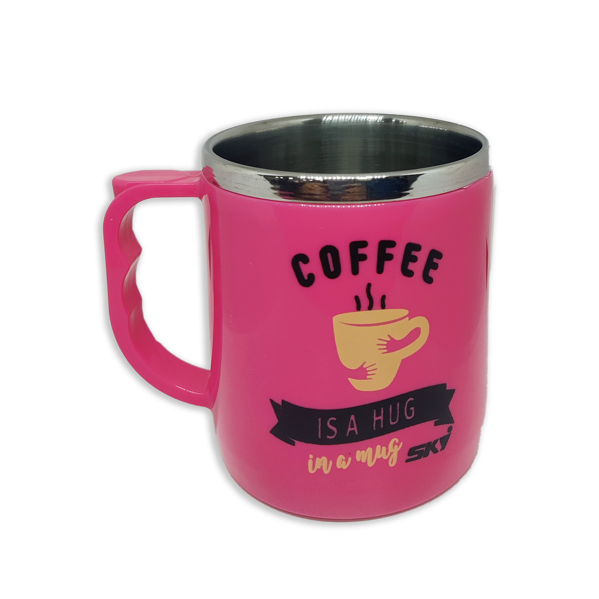 Jolly Steel Small Pink Coffee Mug
