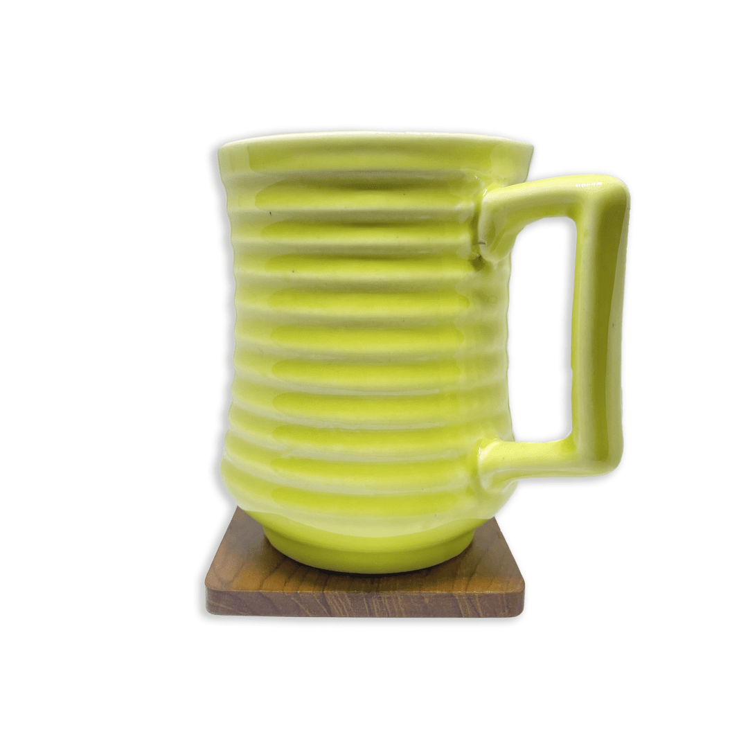 Bhokals Line Texture Pattern Green Coffee Mug