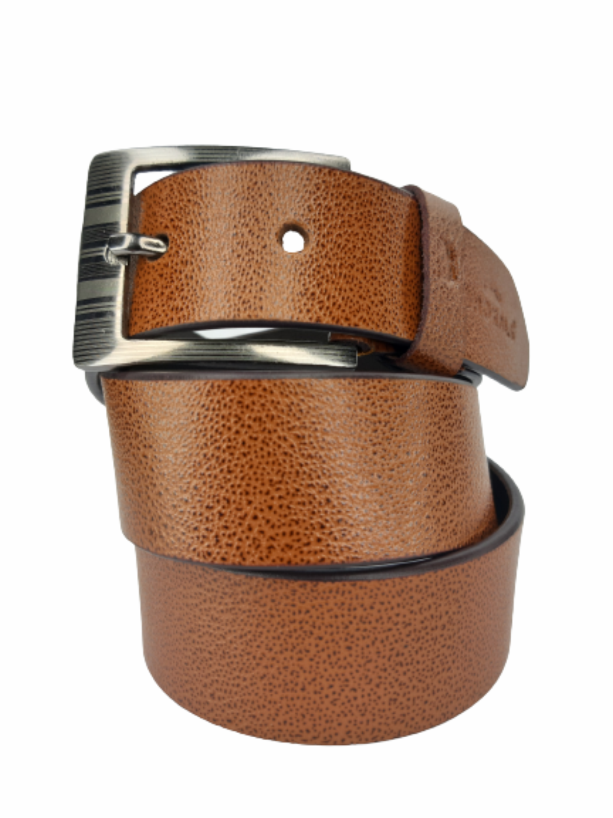 Bhokals Men Tan Texture Leather Belt