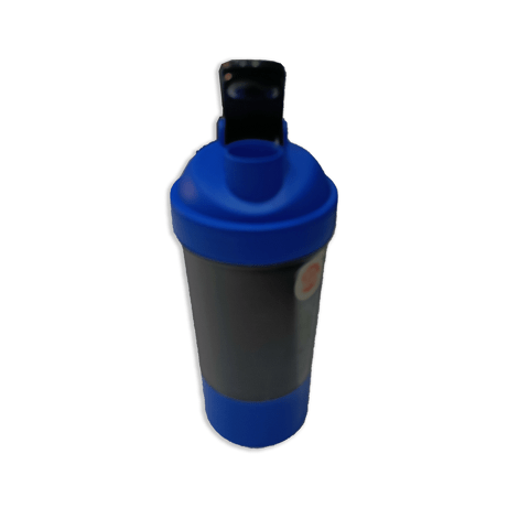 Never Give Up Printed Blue Black Gym Shaker
