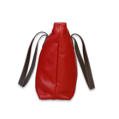 Leather Solid Maroon Women Shoulder Bag