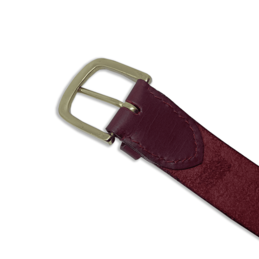 Bhokals Men Solid Red Formal Leather Belt