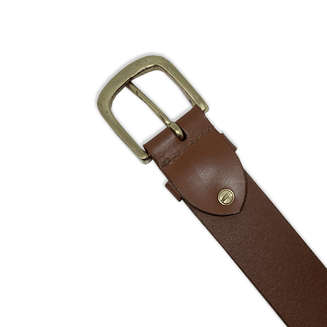 Bhokals Men Solid Tan Leather Belt