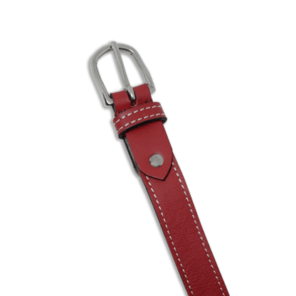 Bhokals Women Red Leather Belt