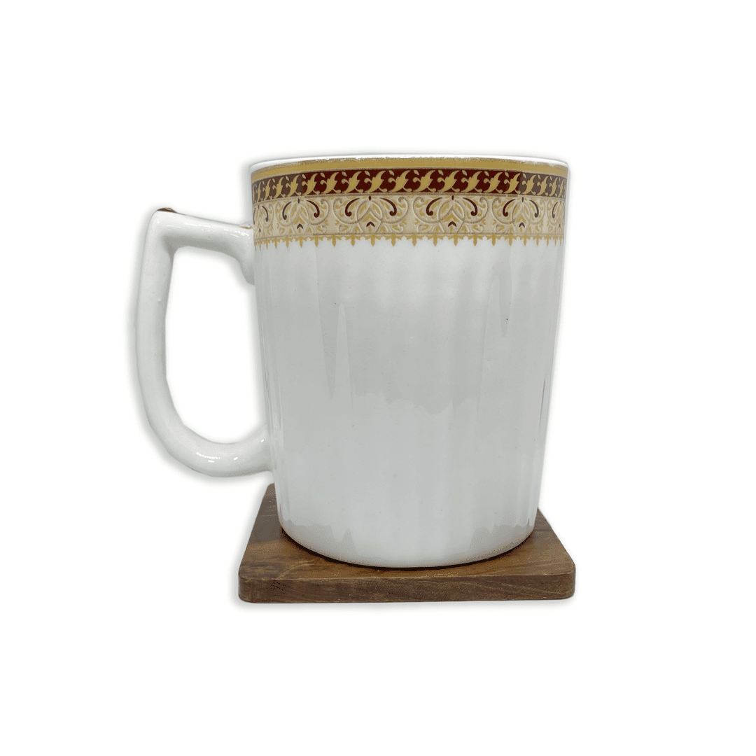 Bhokals Border Texture Round White Coffee Mug