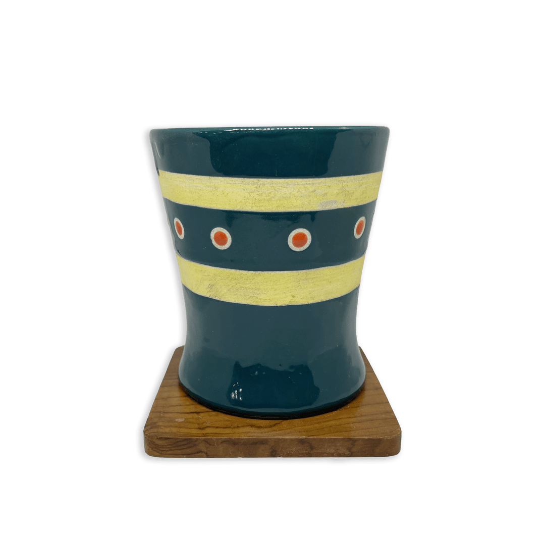 Bhokals Ceramic Green Yellow Coffee Mug