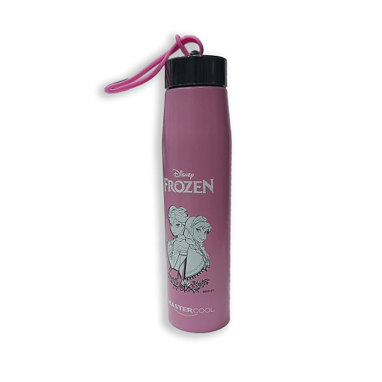 Master Cool Disney Frozen Printed Pink Steel Water Bottle