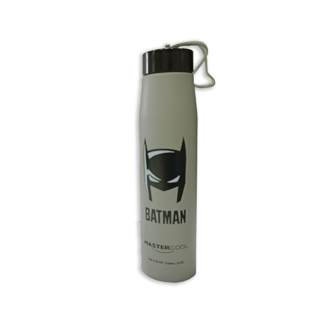 Master Cool Batman Printed Grey Steel Water Bottle