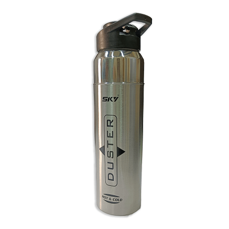 Sky Duster Printed 1400ml  Silver Pu Layer Steel Water Bottle