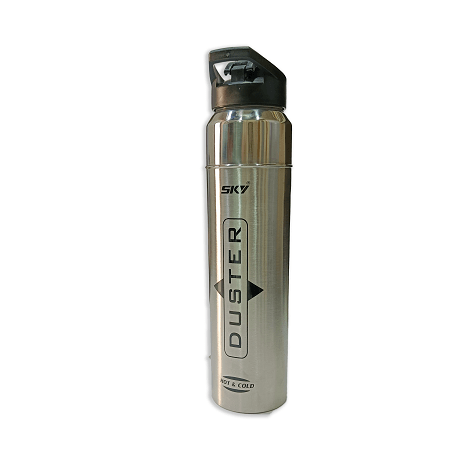Sky Duster Printed 1200ml Silver Pu Layer Steel Water Bottle