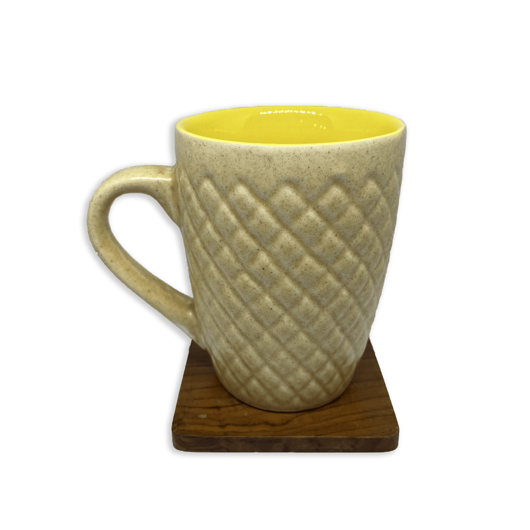 Bhokals Bone China Yellow Cream Coffee Mug