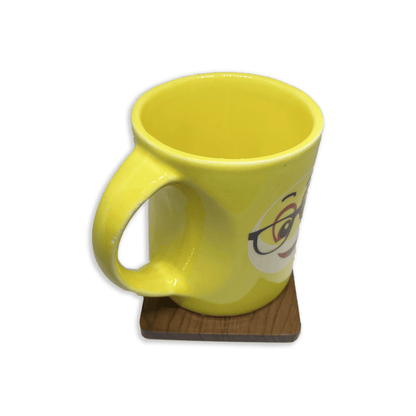 Bhokals Funny Emoji Yellow Round Coffee Mug
