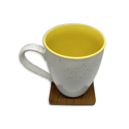 Bhokals Dots Print Yellow White Coffee Mug
