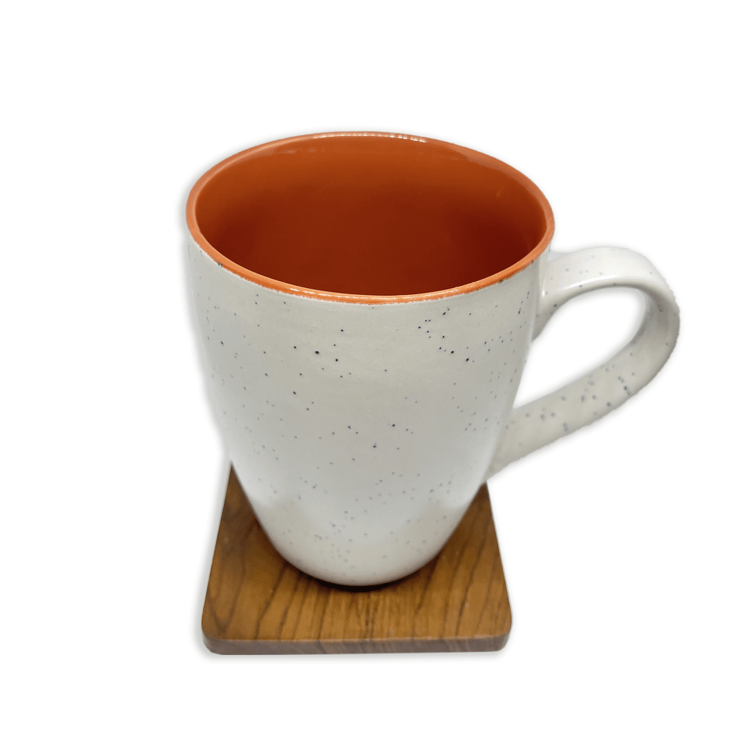 Bhokals Dots Print Brown White Coffee Mug