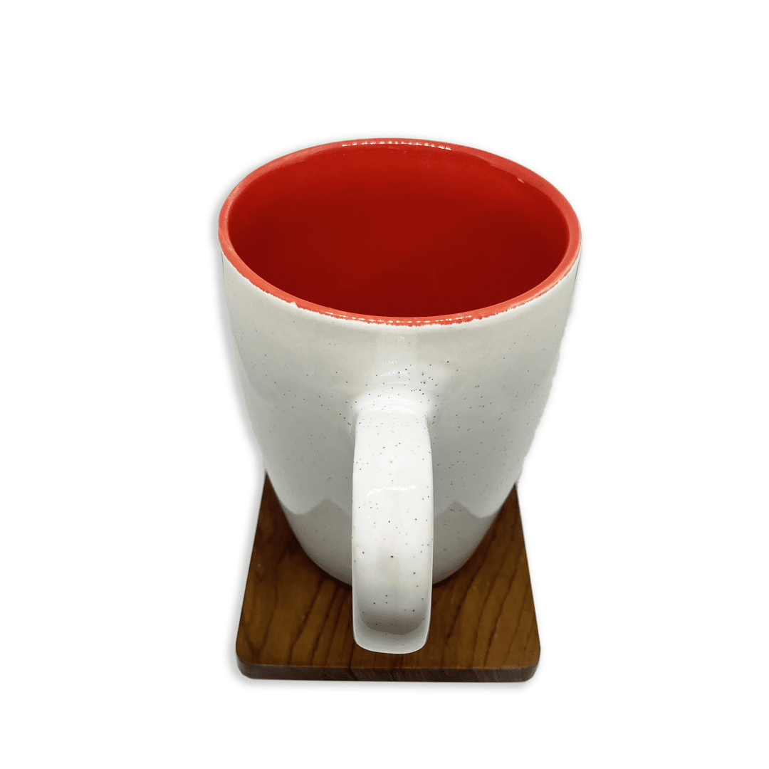 Bhokals Dots Print Tan Brown White Coffee Mug