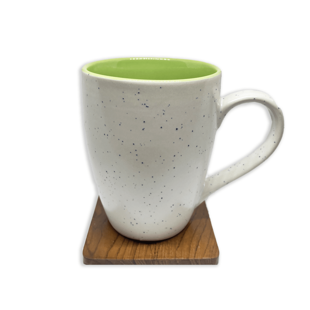 Bhokals Dots Print Green White Coffee Mug