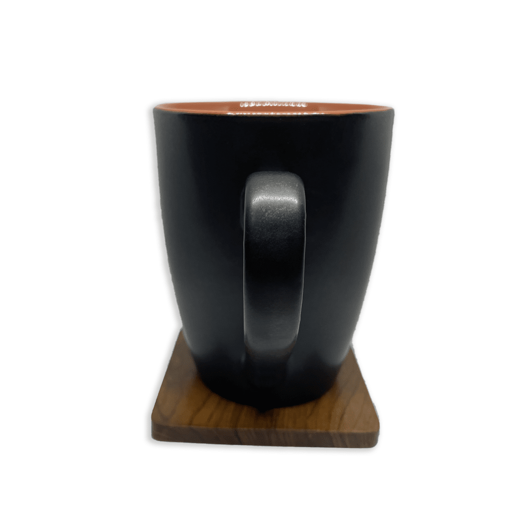 Bhokals Dual Print Brown Solid Black Coffee Mug