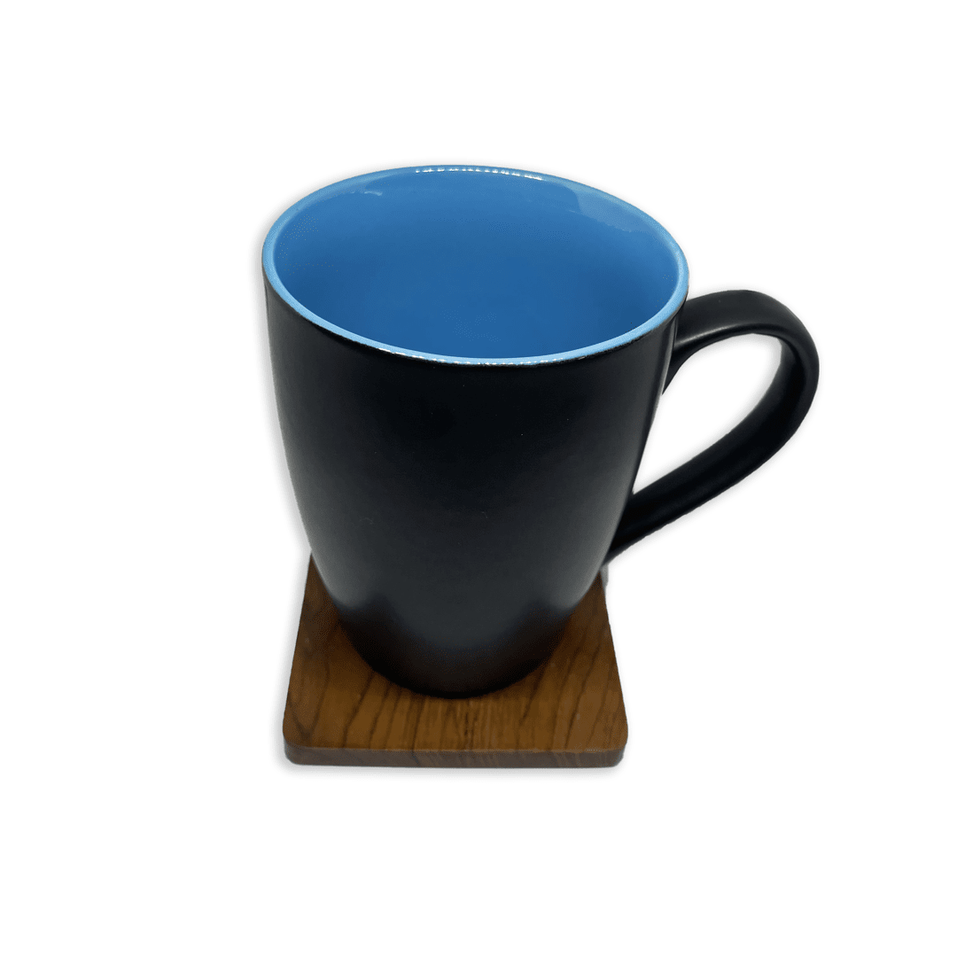 Bhokals Dual Print Sky Blue Solid Black Coffee Mug