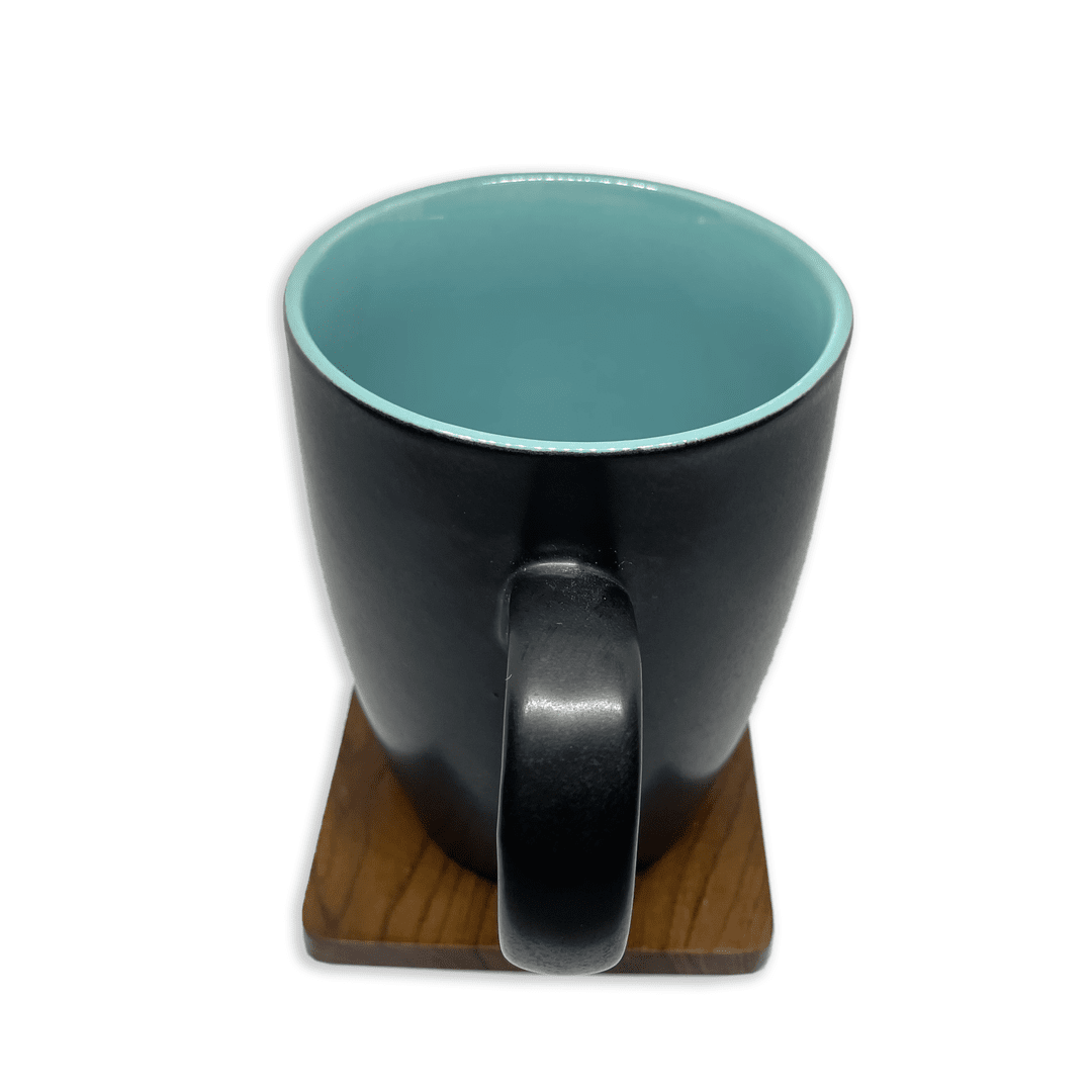 Bhokals Dual Print Sea Green Solid Black Coffee Mug