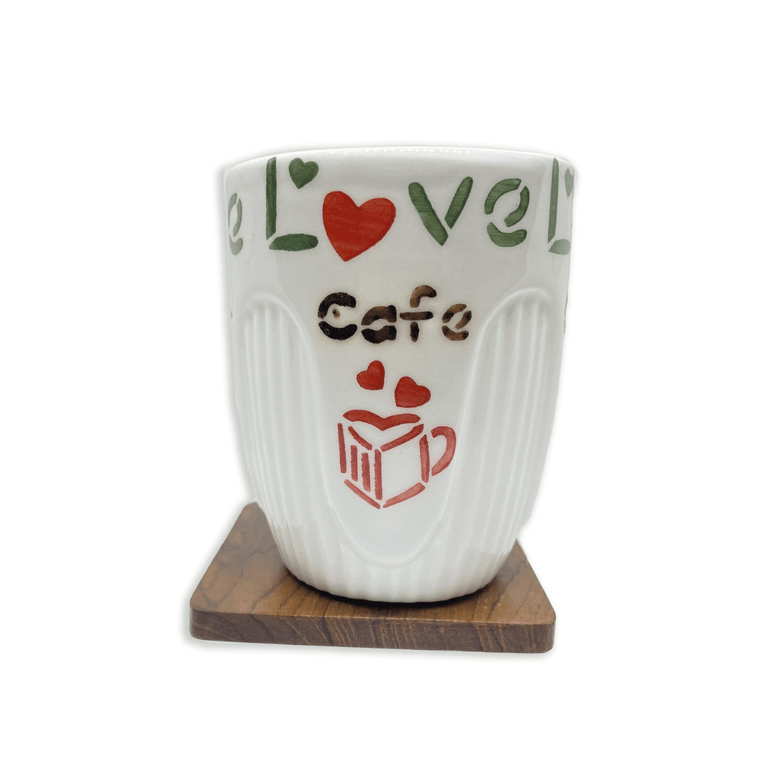 Bhokals Love Cafe Printed White Coffee Mug