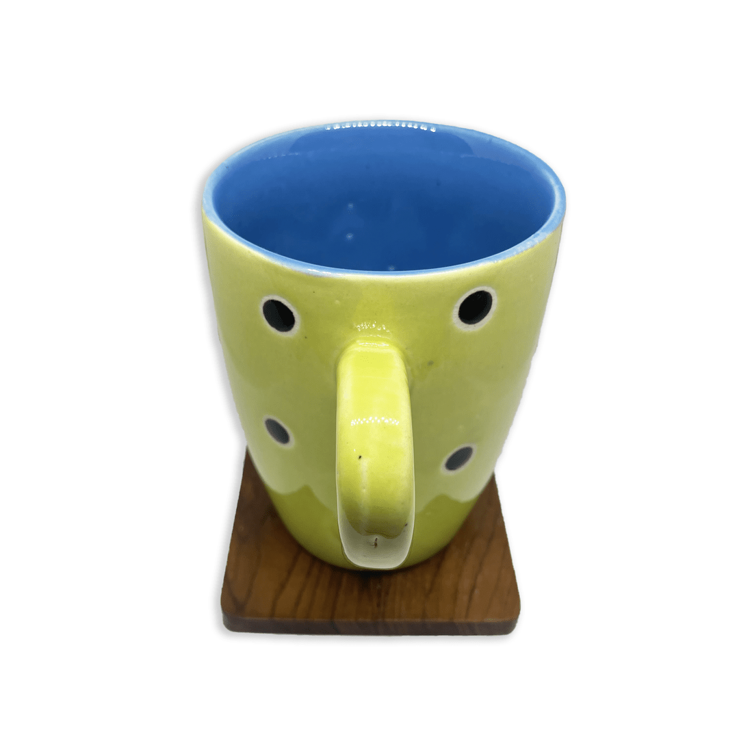 Bhokals Dots Printed Green Blue Coffee Mug