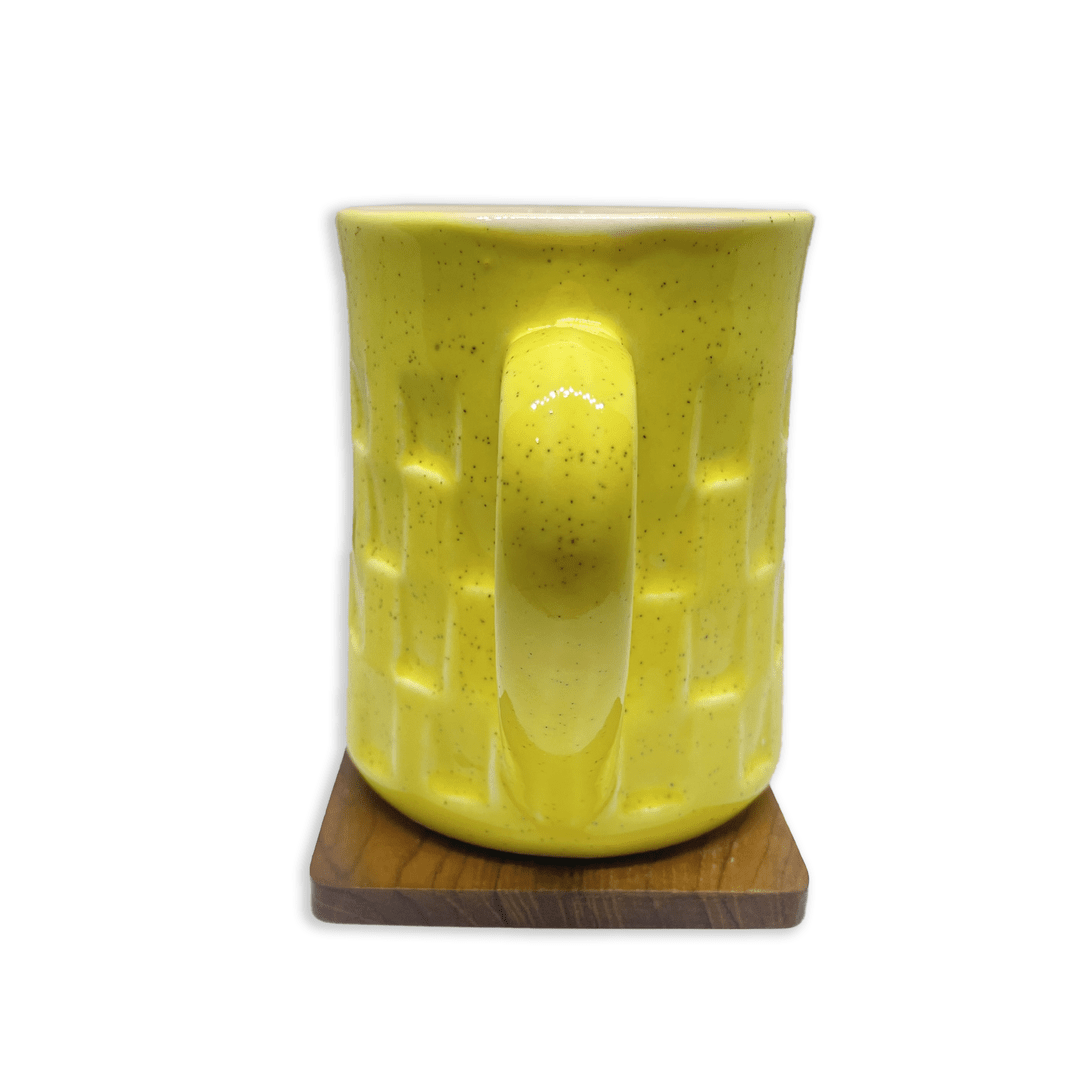 Bhokals Texture Pattern Yellow Coffee Mug
